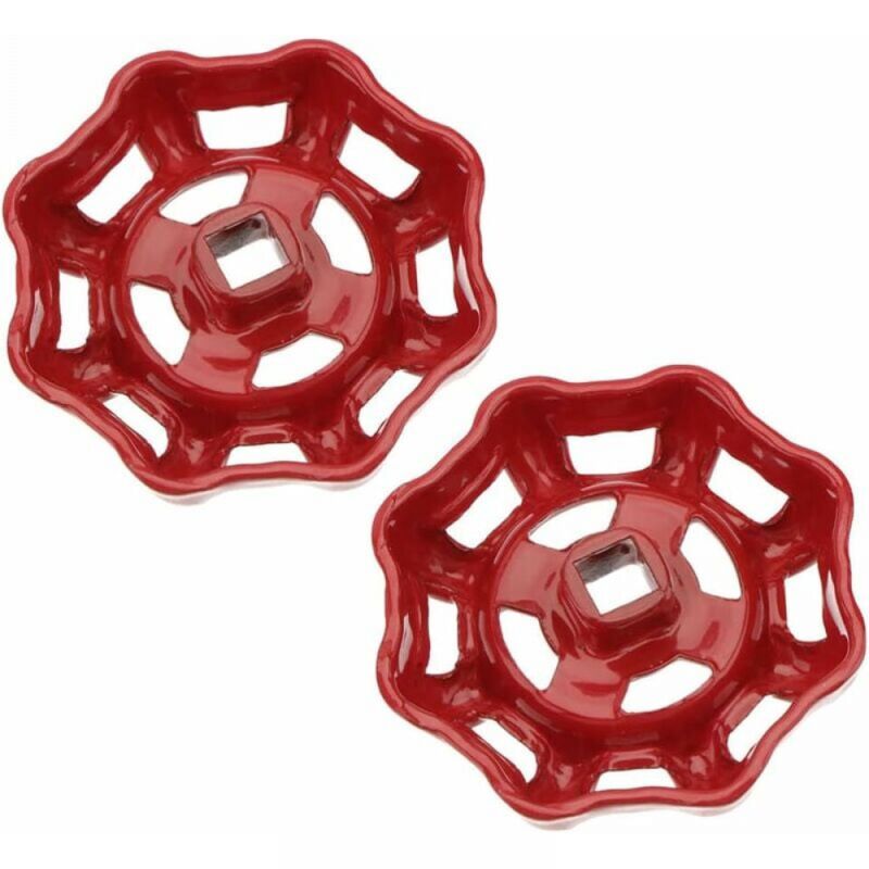 foto del prodotto 2 pezzi 7x7mm volantino valvola maniglia valvola in ferro rosso valvola a sfera valvola di arresto valvola tubo acqua parte superiore maniglia ymyny