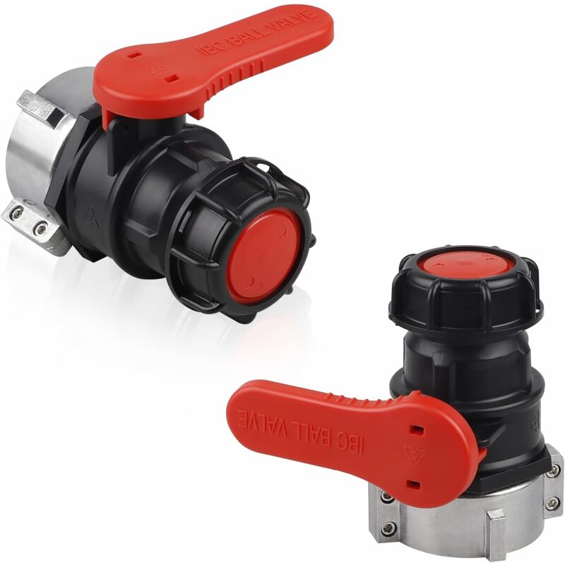 foto del prodotto 2 pezzi adattatore per serbatoio ibc valvola per serbatoio ibc adattatore per serbatoio ibc rubinetto dn50 75 mm 