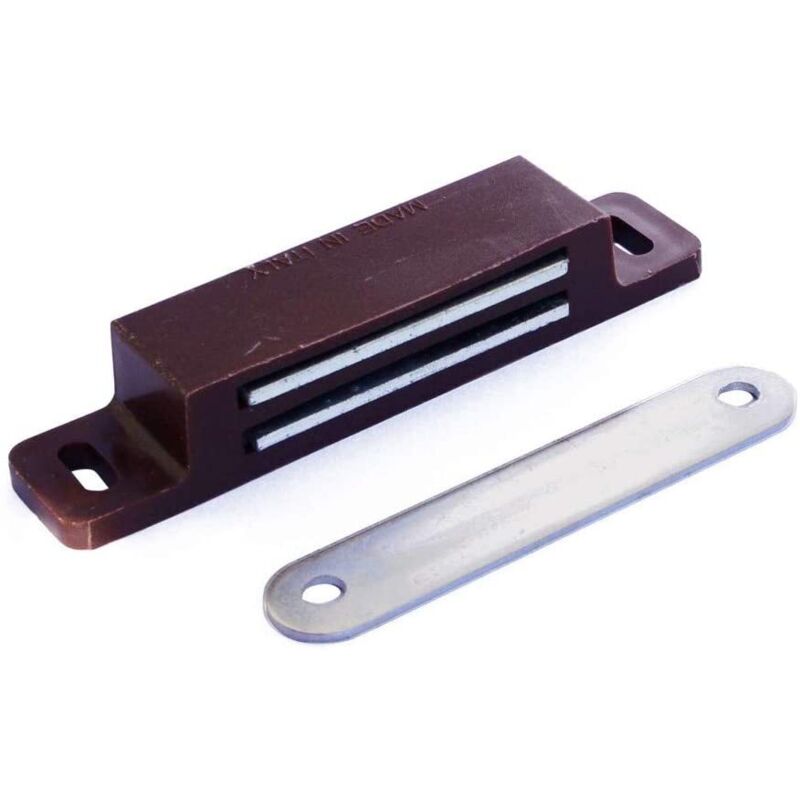 foto del prodotto 2 pezzi chiusura magnetica da applicare fornza 12kg colore marrone