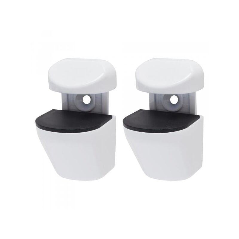 foto del prodotto 2 pezzi coppia di reggimensole a clips colore bianco alpino duraline
