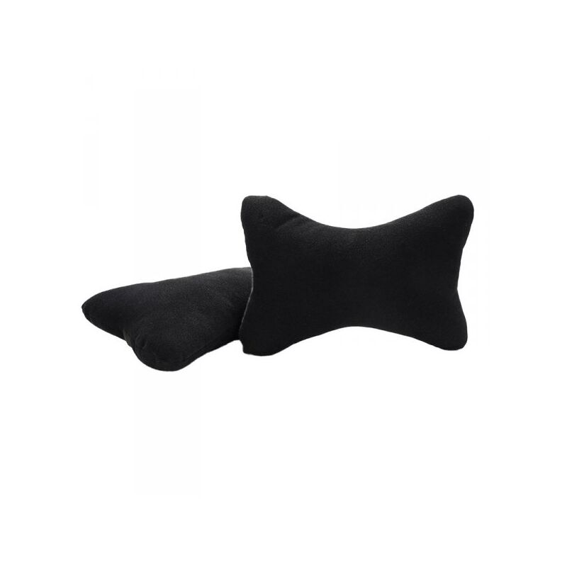 foto del prodotto 2 pezzi cuscini poggiatesta auto ergonomici e traspiranti colore nero