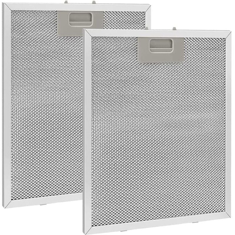 foto del prodotto 2 pezzi di filtro antigrasso in metallo per cappa da cucina 320x260mm, accessorio per cappa da cucina con filtro a rete per cappe da cucina