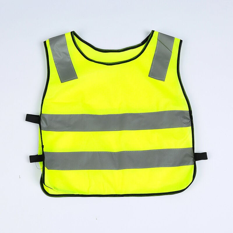 foto del prodotto 2 pezzi di giubbotti riflettenti per bambini, 2 pezzi di etichette riflettenti, gilet sorridente, gilet di sicurezza riflettente, gilet di sicurezza,