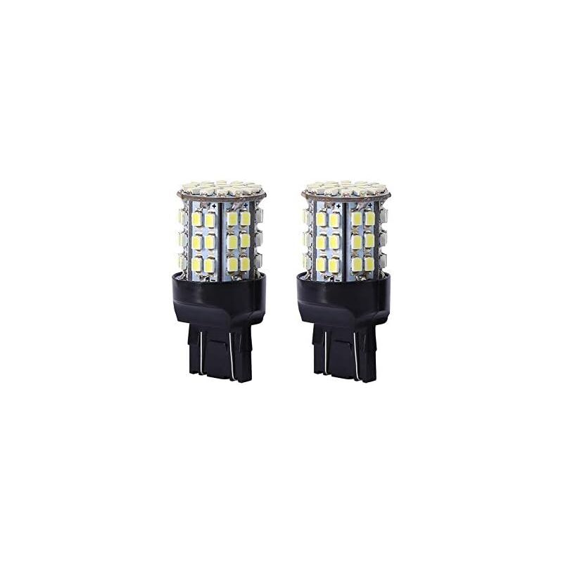 foto del prodotto 2 pezzi di indicatori di direzione per luce di retromarcia, lampadine a led 7443 64 smd bianche 6000k illuminazione potente per la tua sicurezza
