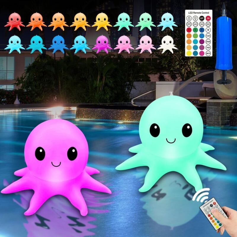 foto del prodotto 2 pezzi di luce solare galleggiante per piscina, luce solare galleggiante per piscina, luce solare galleggiante per esterni a led, lampada solare