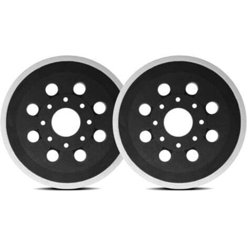 foto del prodotto 2 pezzi di platorello a strappo, platorello compatibile da 125 mm, platorello a 8 fori per bosch pex 220 a gex 125 1 ae skil 7402 7490 pex 220 ae