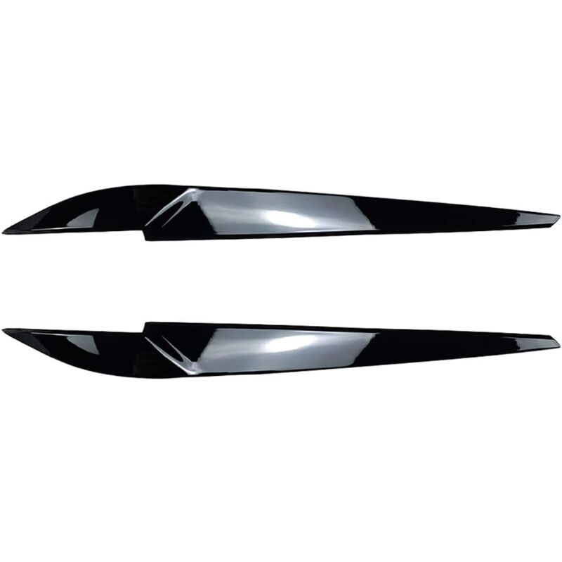 foto del prodotto 2 pezzi di rivestimento per sopracciglia del faro per bmvv x5 x6 f15 f16 2014 2018, plastica abs nera lucida fibra di carbonio