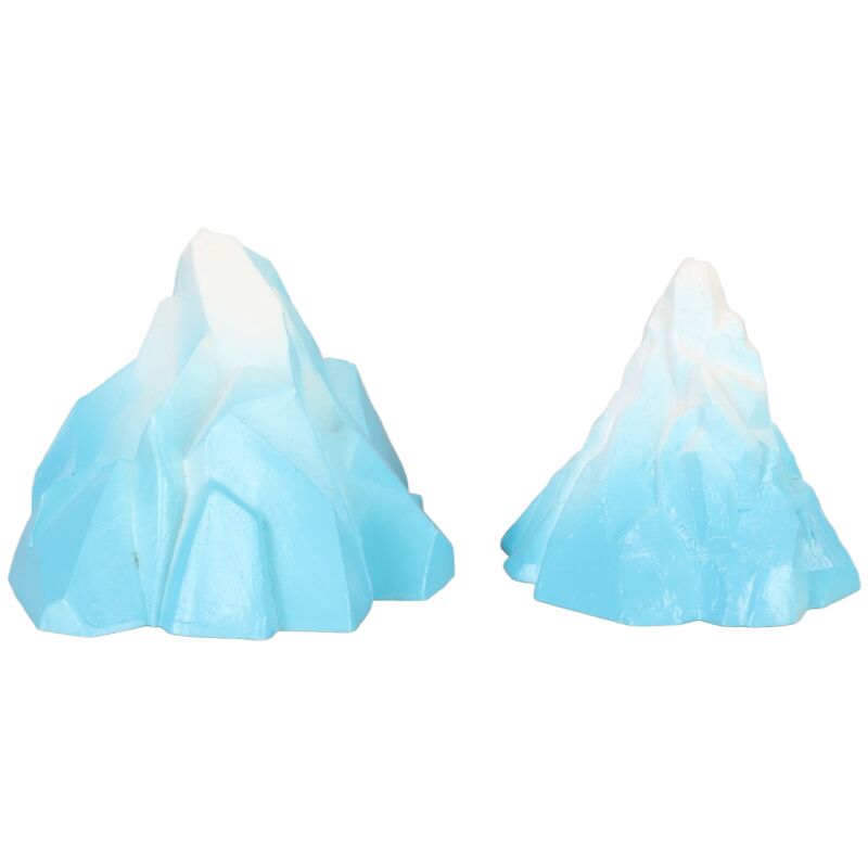 foto del prodotto 2 pezzi di simulazione di decorazione di iceberg per acquario, paesaggio innovativo, ornamento subacqueo per acquario eosnow