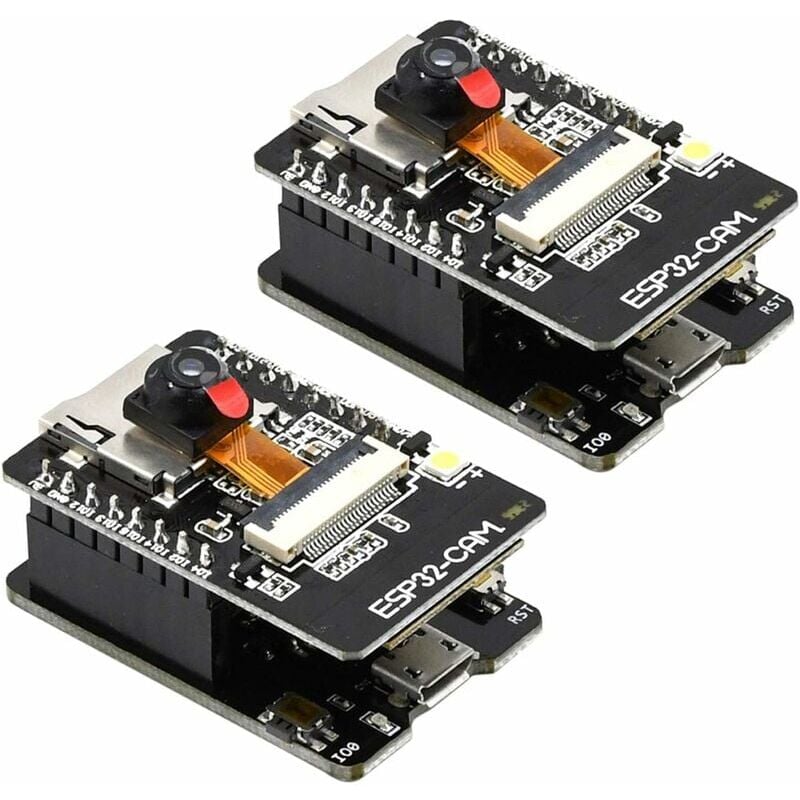 foto del prodotto 2 pezzi esp32-cam-mb esp32 dual-core wireless bluetooth wifi development boards con modulo scheda tf 2640 camera