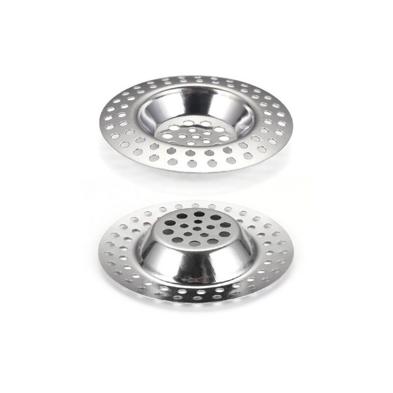foto del prodotto 2 pezzi filtro lavello cucina, filtro lavello in acciaio inox, lavabile in lavastoviglie
