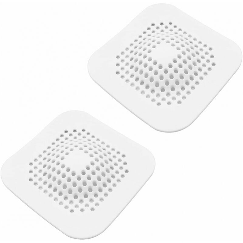 foto del prodotto 2 pezzi filtro per capelli da vasca, filtro per lavandino in silicone, filtro per capelli da doccia, filtro per lavello da cucina con ventosa, per