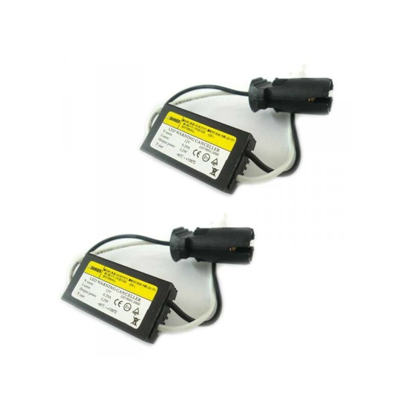 foto del prodotto 2 pezzi filtro portalampada resistenza t10 w5w 12v led warning canceller no errore luci di posizione con dissipatore