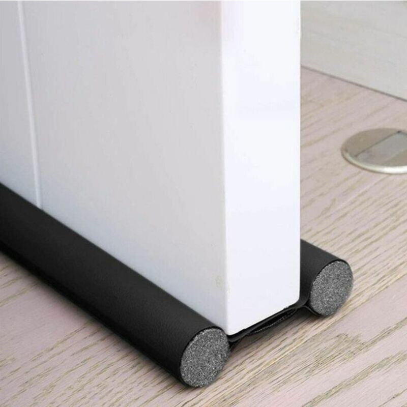 foto del prodotto 2 pezzi fondo porta doppio isolamento, paraspifferi porta cold stop, protezione fondo porta doppio isolamento contro correnti d aria antirumore 2