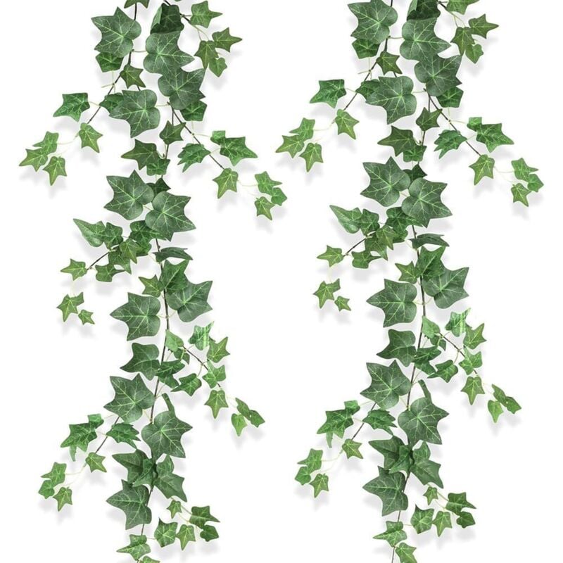 foto del prodotto 2 pezzi ghirlanda di edera artificiale edera finta fogliame artificiale piante rampicanti artificiali vite finta decorazione per camera da letto