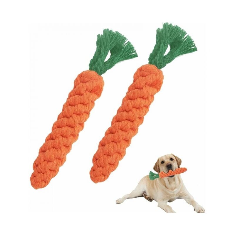 foto del prodotto 2 pezzi giocattoli da masticare per cani, giocattoli per cani in corda intrecciata, giocattoli da masticare in corda intrecciata di cotone resistente