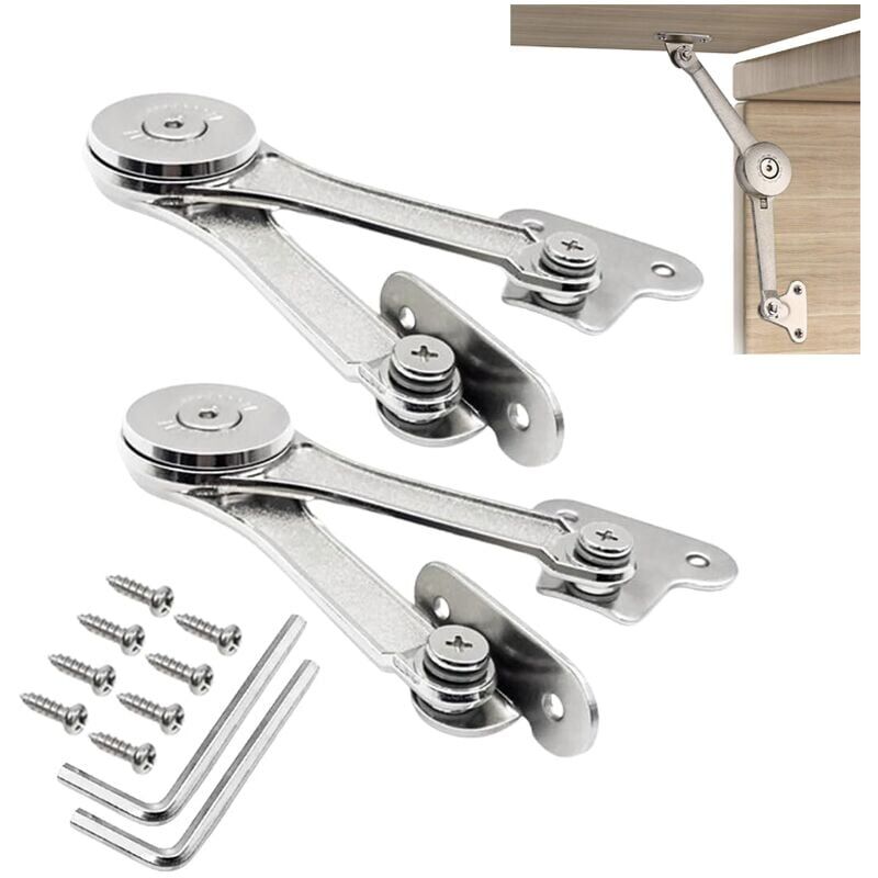 foto del prodotto 2 pezzi in lega di zinco regolabile cerniera di supporto per porta dell armadio scatole di immagazzinaggio in legno porta dei mobili della cucina