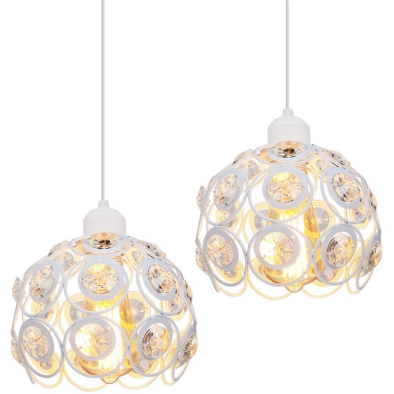 foto del prodotto 2 pezzi lampadario creativo moderno e27 illuminazione camera letto soggiorno corridoio decorareazione lampada a sospensione 20cm