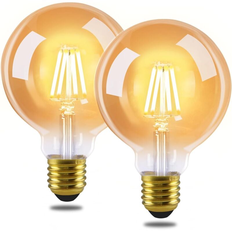 foto del prodotto 2 pezzi lampadine led e27 in stile vintage lampadina edison g80, 2700k, 4w, lampada a incandescenza bianco caldo, lampadina a filamento retr in