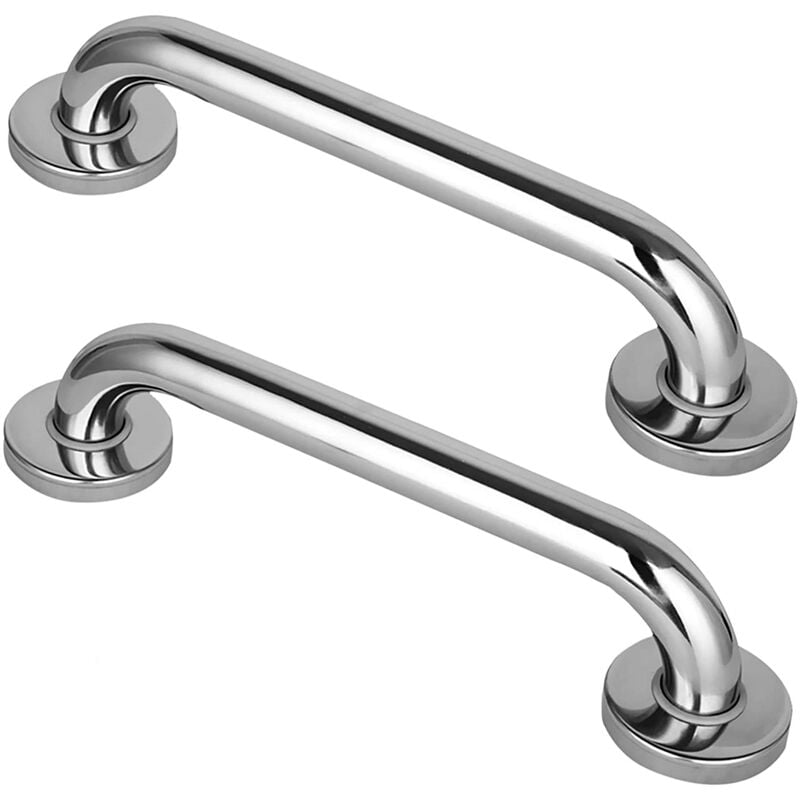 foto del prodotto 2 pezzi maniglia doccia in acciaio inox 30cm maniglione di sostegno da bagno per anziano bambino gestante