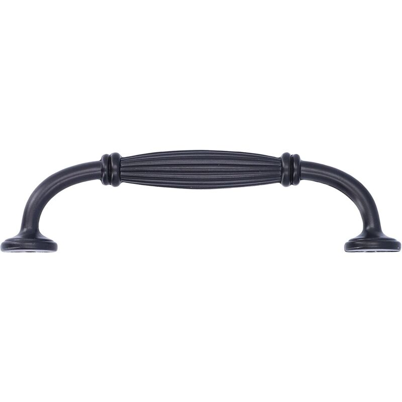 foto del prodotto 2 pezzi maniglia per mobile moderna curva in lega di zinco, maniglia per guardaroba nera opaca, accessori per mobili da cucina, accessori per mobili,