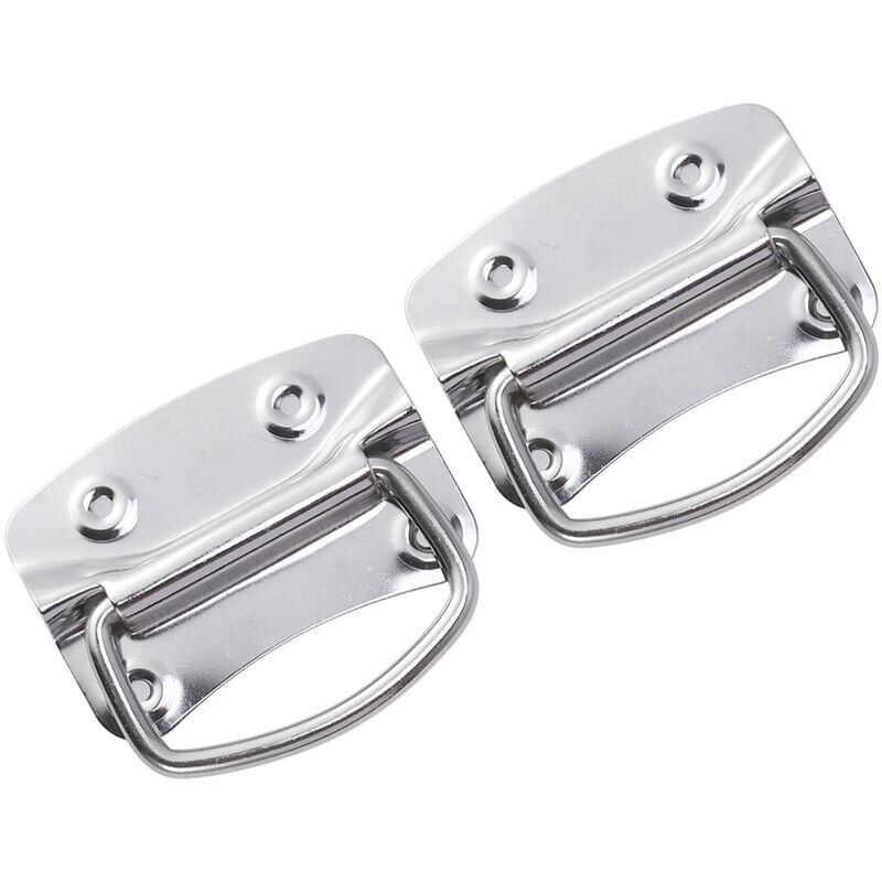 foto del prodotto 2 pezzi maniglie in acciaio inossidabile maniglie per bauli resistenti maniglie per bauli resistenti per porta della cassetta degli attrezzi