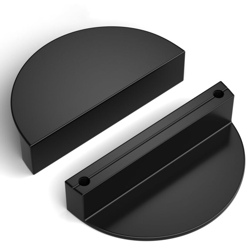 foto del prodotto 2 pezzi maniglie per mobili semicerchio manopole per cassetti moderne 64mm maniglia per armadio com con viti nero