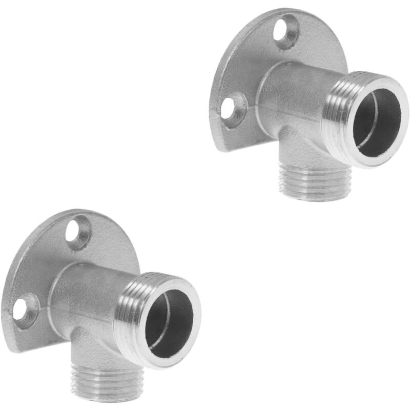 foto del prodotto 2 pezzi miscelatore per doccia a parete kit di accessori per il bagno installazione domestica argento gomito a parete connettore per rubinetto di