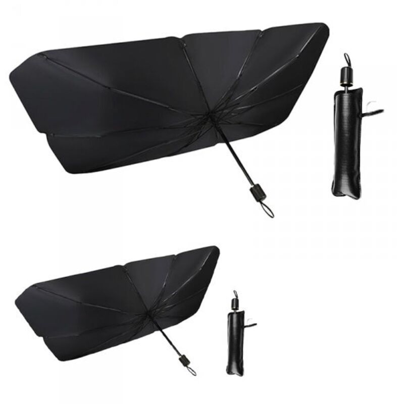 foto del prodotto 2 pezzi ombrello parasole auto per parabrezza 125x65cm 140x79cm