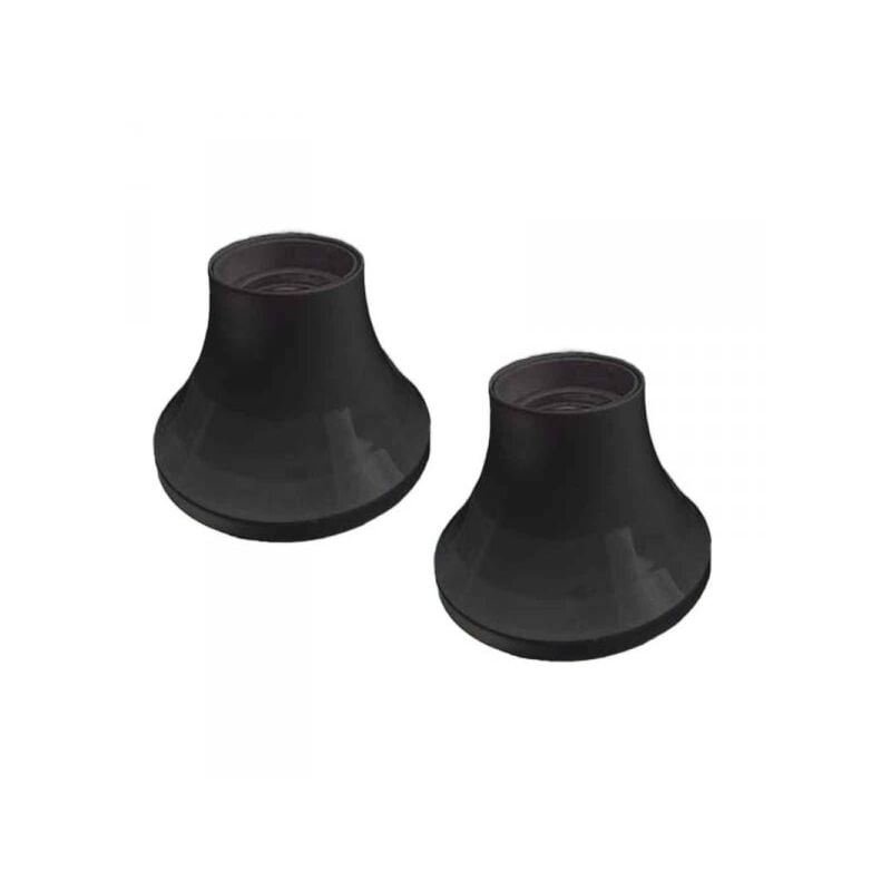 foto del prodotto 2 pezzi portalampade e27 portalampada da parete con base dritto in termoplastico nero