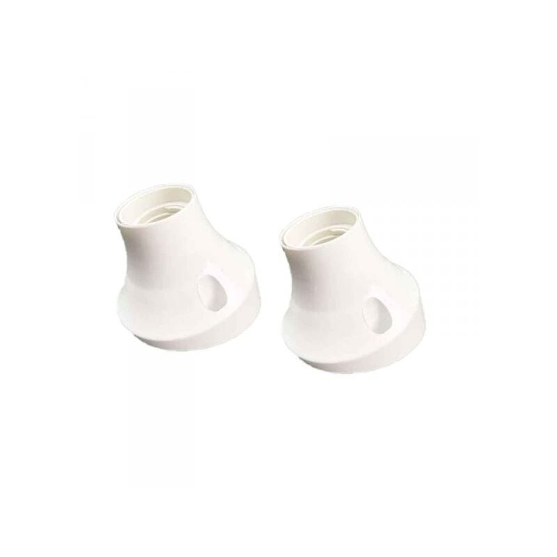 foto del prodotto 2 pezzi portalampade e27 portalampada da parete con base inclinato in termoplastico bianco