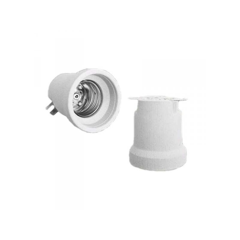 foto del prodotto 2 pezzi portalampade e40 in ceramica porcellana, portalampada con viti per fili elettrici e gancio in ferro da appendere massimo 1500w