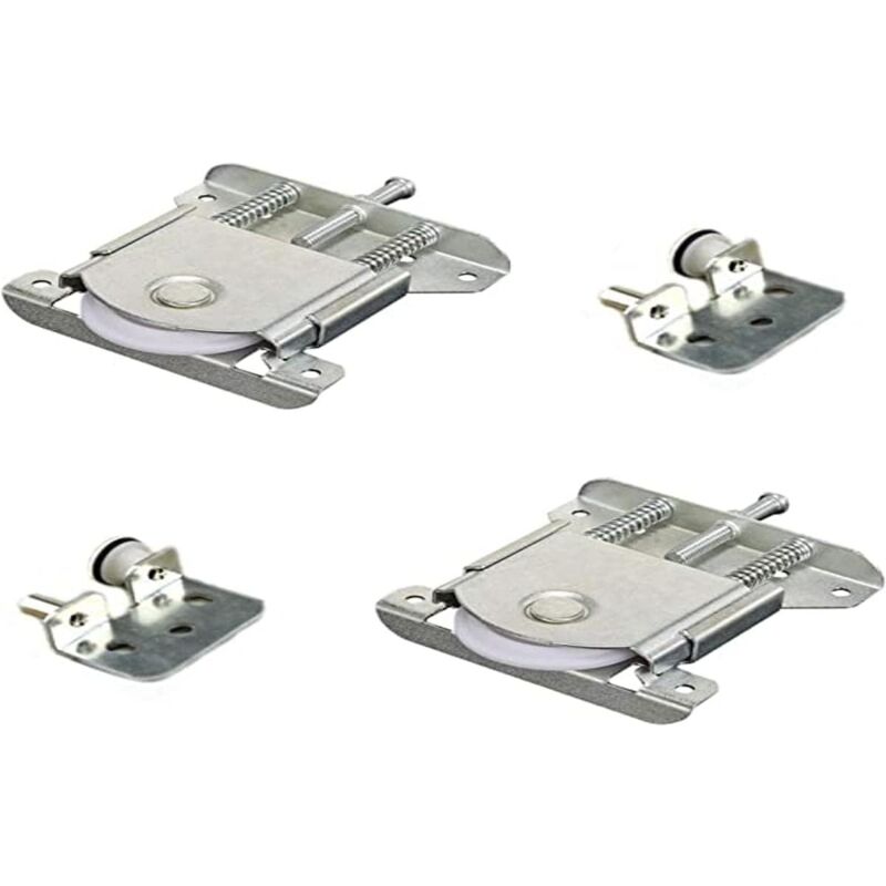 foto del prodotto 2 pezzi puleggia per porta scorrevole, ruote per mobili, ruote scorrevoli, rulli in nylon ruote scorrevoli per mobili, accessori di ricambio per
