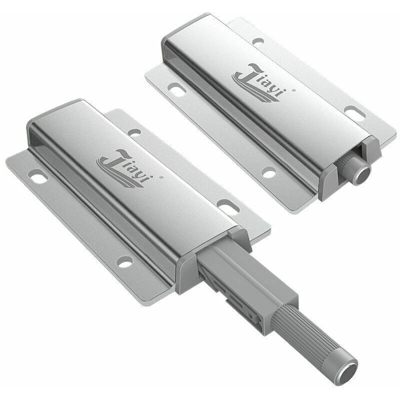 foto del prodotto 2 pezzi push to open magnet cassetto push pull porta ammortizzatore di apertura per sistema di chiusura dell armadio cassetto alluminio