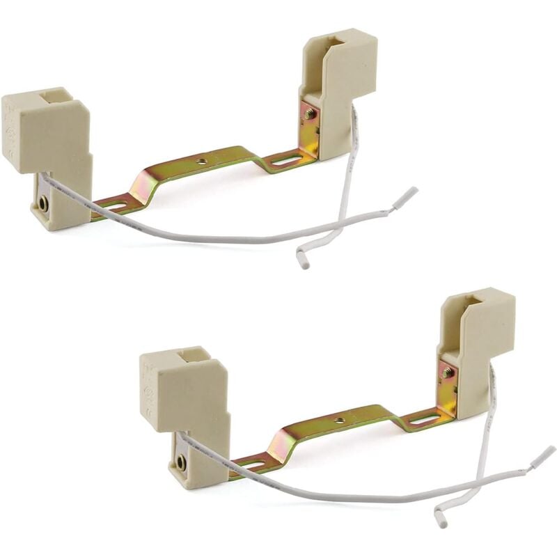 foto del prodotto 2 pezzi r7s ceramica base lampada presa portalampada convertitore connettore per lampadina alogena t3, 118mm ymyny