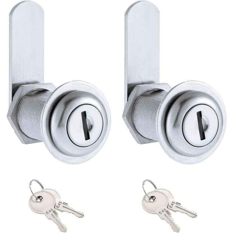 foto del prodotto 2 pezzi serratura per cassetta postale 1/8 di pollice (30 mm) serratura per cassetta postale di sicurezza, serrature per porte di armadietti,