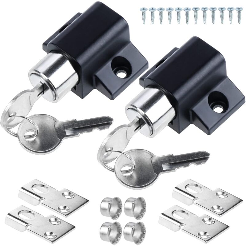 foto del prodotto 2 pezzi serratura per porta scorrevole serrature per porte finestre limitatore per porta finestra serratura per finestra serratura di sicurezza