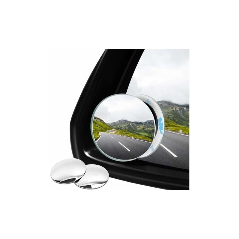 foto del prodotto 2 pezzi specchietti retrovisori per angolo cieco auto specchietto retrovisore convesso girevole a 360 impermeabile per auto universali lablanc