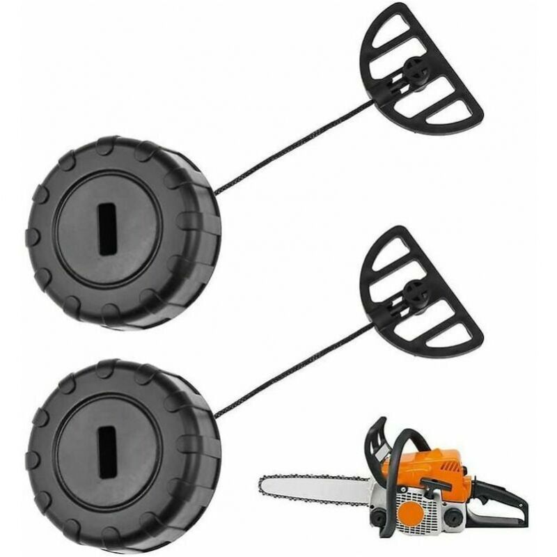 foto del prodotto 2 pezzi tappo carburante e tappo olio per motosega stihl 017 018 ms170 ms180