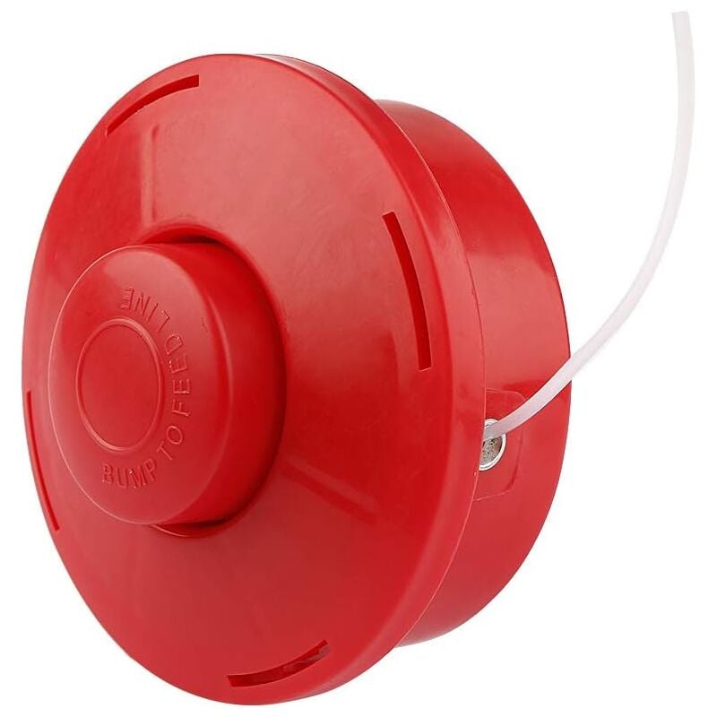 foto del prodotto 2 pezzi testina universale in nylon per decespugliatore a benzina, rosso