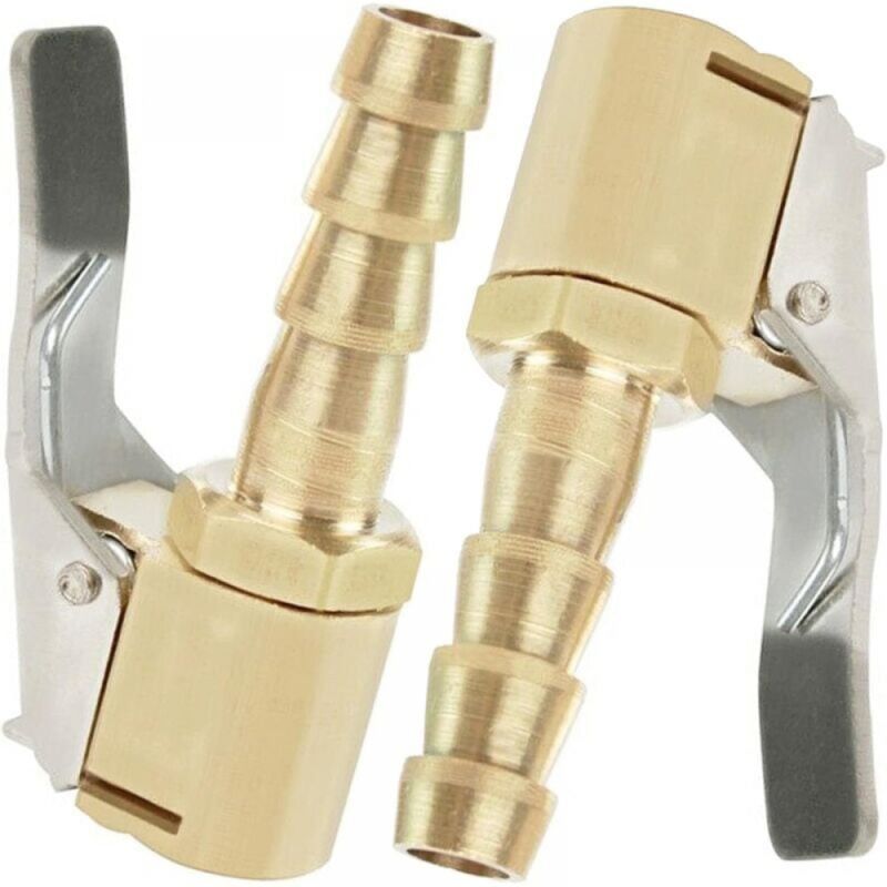 foto del prodotto 2 pezzi ugello gonfiatore, ugello gonfiatore pneumatici auto, ugello gonfiatore con clip, adattatore connettore morsetto clip valvola gonfiatore, per