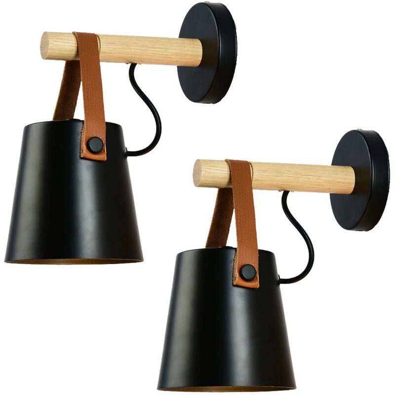 foto del prodotto 2 pezzi vintage industriale applique da parete creativo decorareazione soggiorno camera letto semplice ferro battuto nero lampada parete