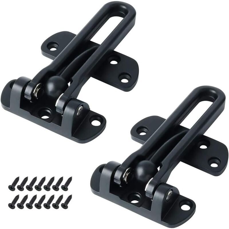 foto del prodotto 2 pieces home security door lock, thickened security door lock, guardian door latch, solid zinc alloy thicken security lock for home, apartment,