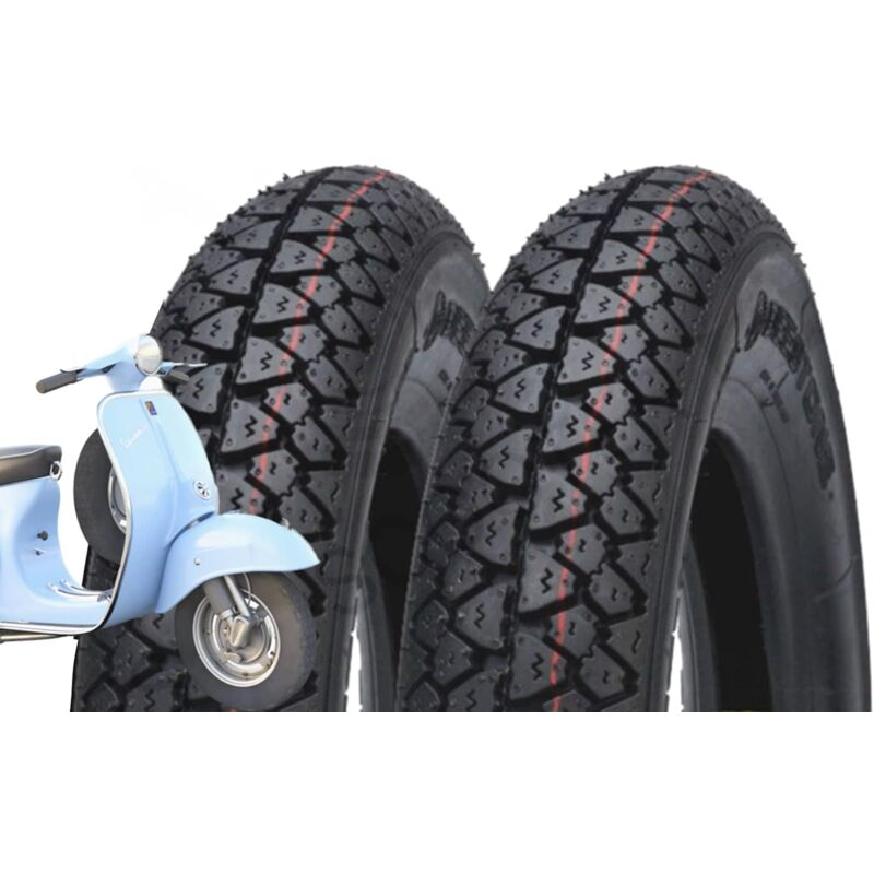 foto del prodotto 2 pneumatici 3.50 10 gomme per piaggio vespa gs gr px 125 150 200 arcobaleno rally sprint