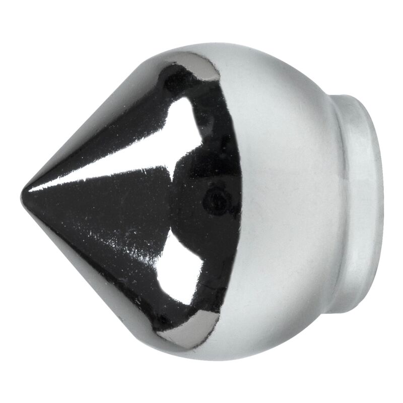 foto del prodotto 2 pomoli bulbo cromo terminale per tubo tende diametro 20 mm