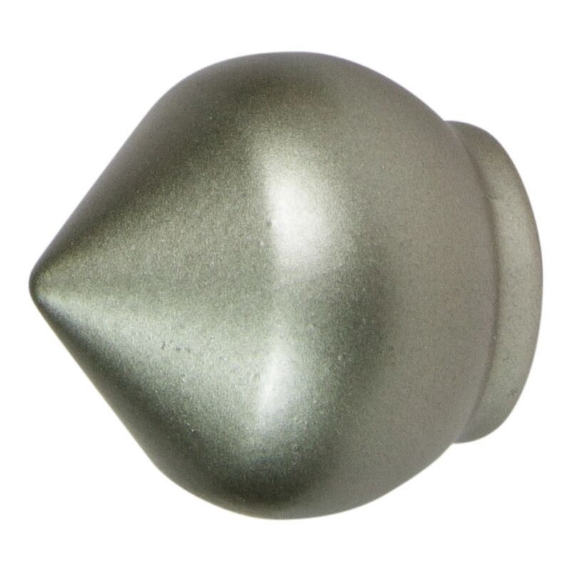 foto del prodotto 2 pomoli nichel a bulbo terminale per tubo tende diametro 20 mm