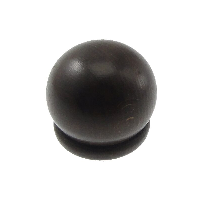 foto del prodotto 2 pomoli palla per bastone 28mm colore noce.