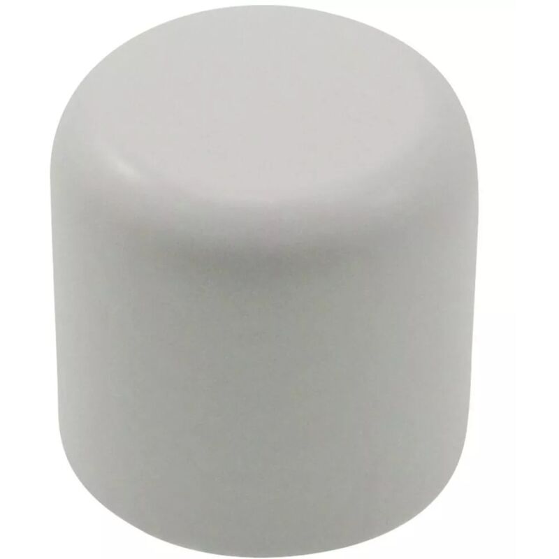 foto del prodotto 2 pomoli tappo per bastone 23mm colore bianco.