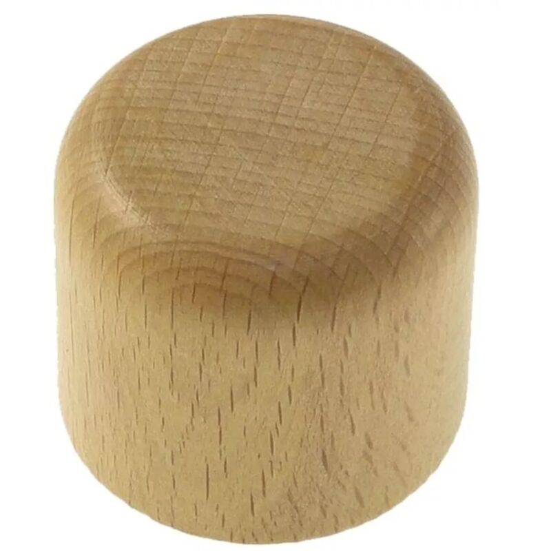 foto del prodotto 2 pomoli tappo per bastone 28mm colore naturale.