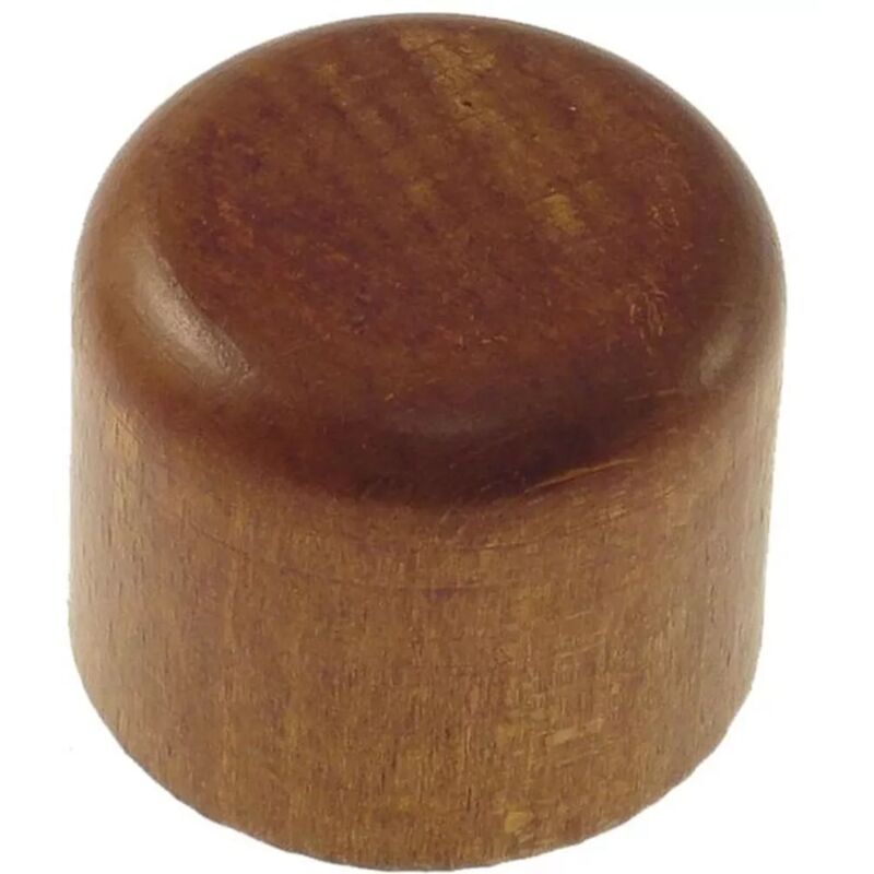 foto del prodotto 2 pomoli tappo per bastone 28mm colore teak.
