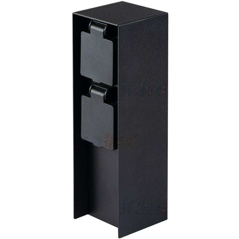 foto del prodotto 2 prese 230v acciaio inossidabile ip44 antrasite